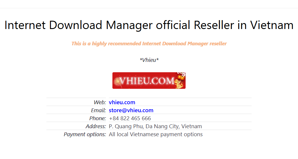 Chứng nhận IDM bản quyền chính hãng tại Việt Nam